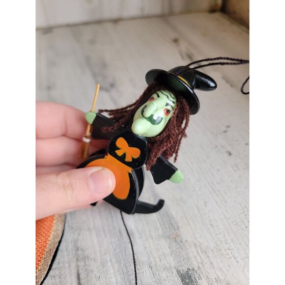 Halloween unique black cat pull strong witch ornament‎ Xmas set - Picture 4 of 6